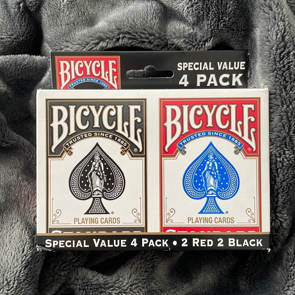 Bicycle Playing Cards Special Value 4 Pack Exclusive w Black Decks